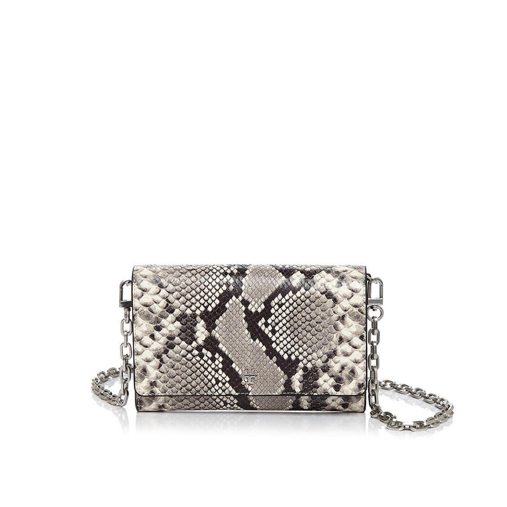 TORY BURCH ROBINSON EMBOSSED CROSSBODY/ WALLET ON CHAIN